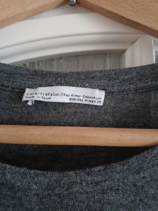 Szara koszulka damska, Zara, rozm.M