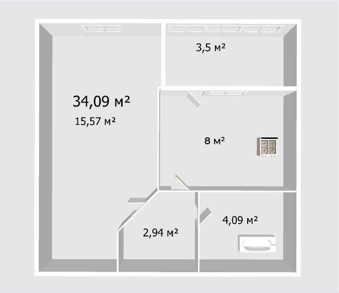 Продається однокімнатна квартира ЖК Барський