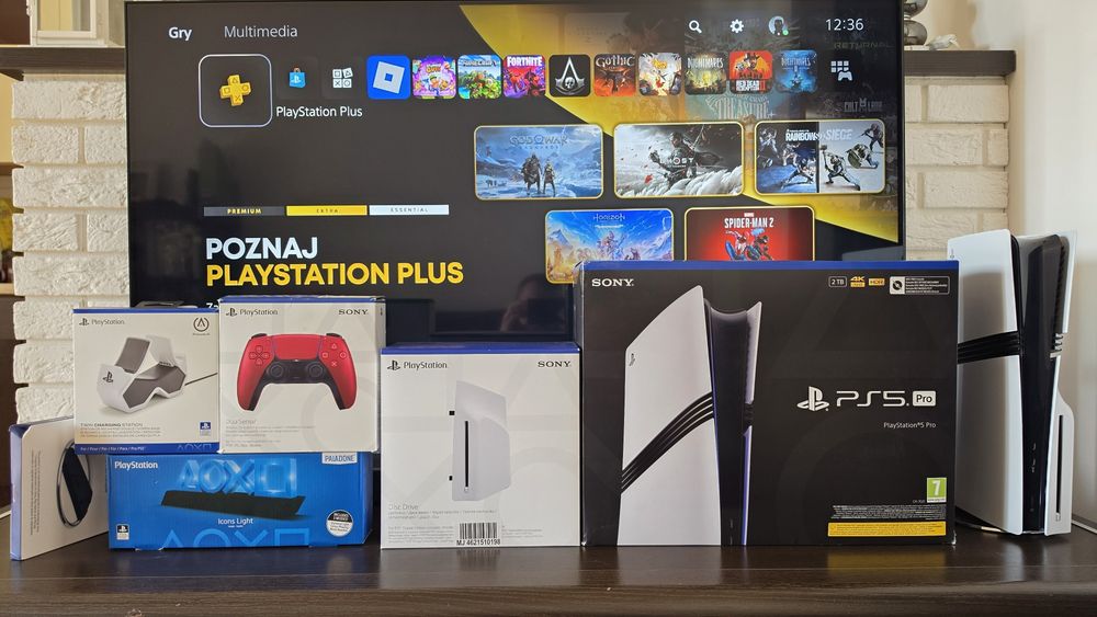 Konsola PS5 Pro + Napęd + 2 pady + Ładowarka + Gwarancja