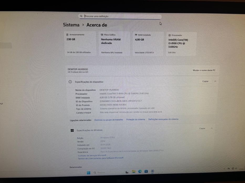 Desktop Dell Optiplex 3060