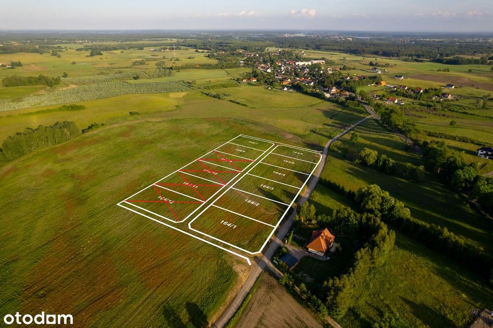Działki budowlane w Łącznie 1500m2 gmina Morąg