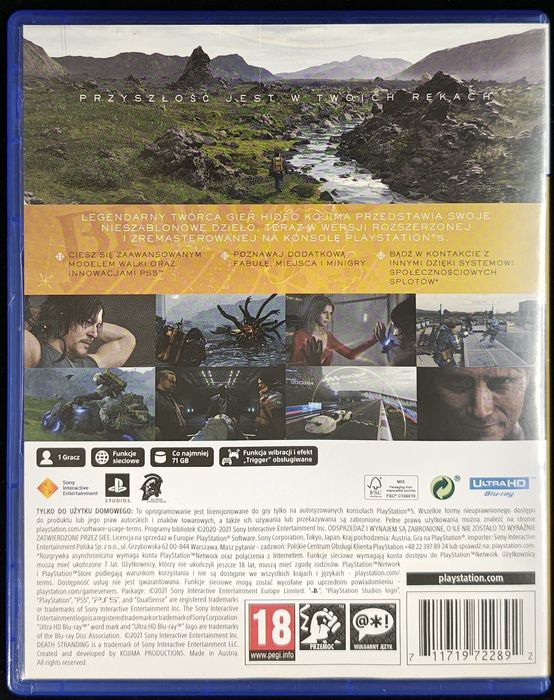Death Stranding Director's Cut PL Dubbing PS5 Komplet 3xPL BDB stan