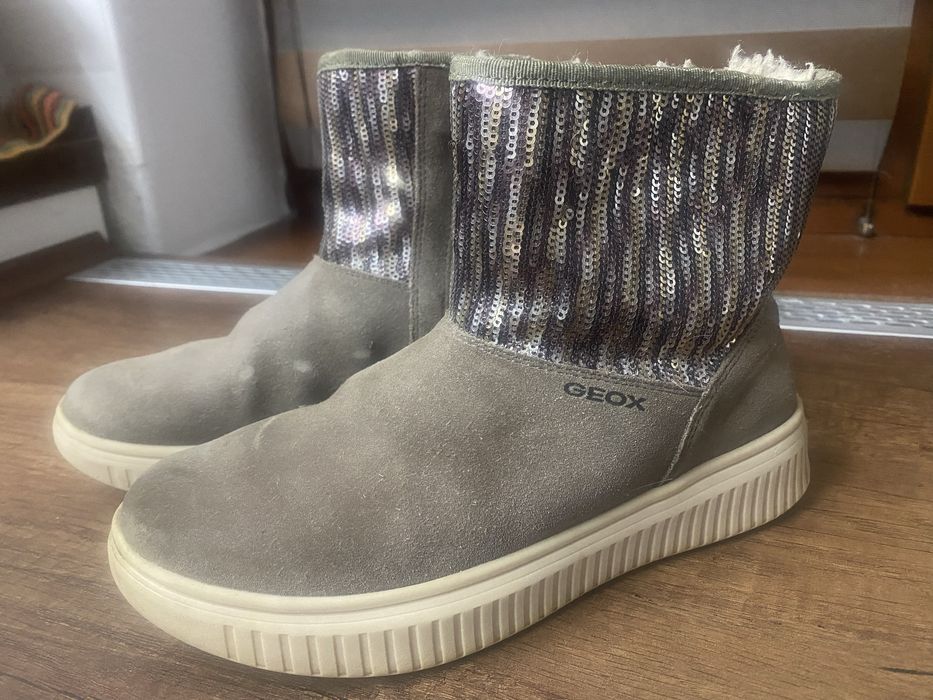 Сапожки GEOX замша натуральні для дівчинки сапоги єврозима