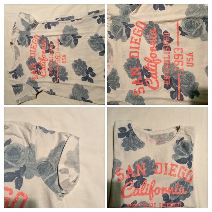 T-shirts de diferentes tamanhos