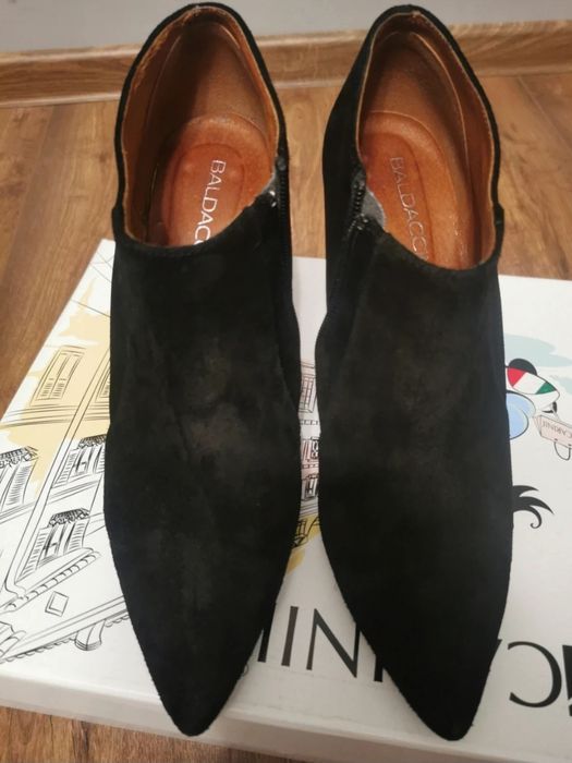 Botki damskie welur Baldaccini