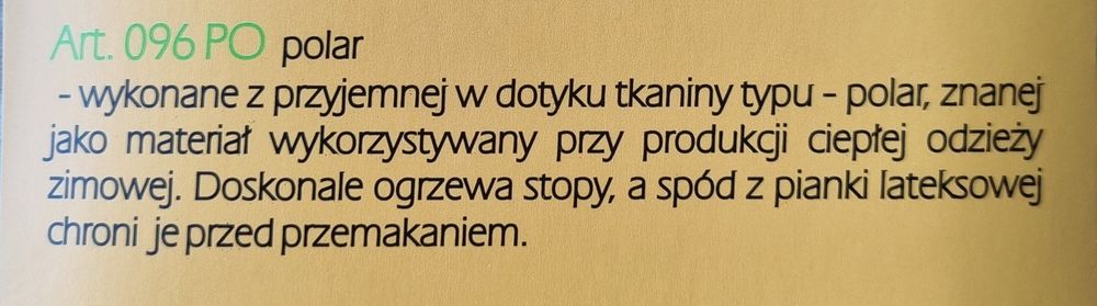 Wkładki zimowe polarowe