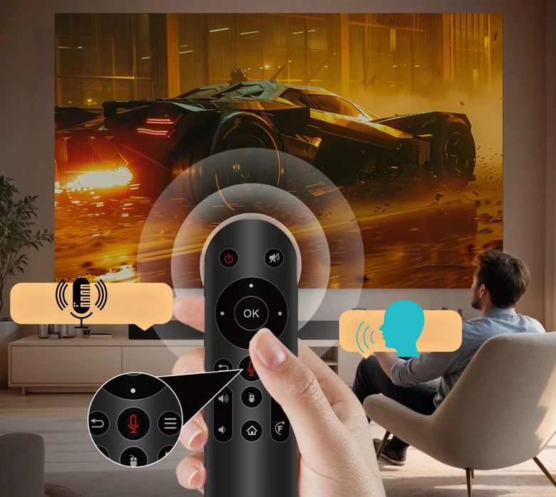 PROJEKTOR L018 4K Full HD Android Auto Fokus NETFLIX APLIKACJE +Gratis