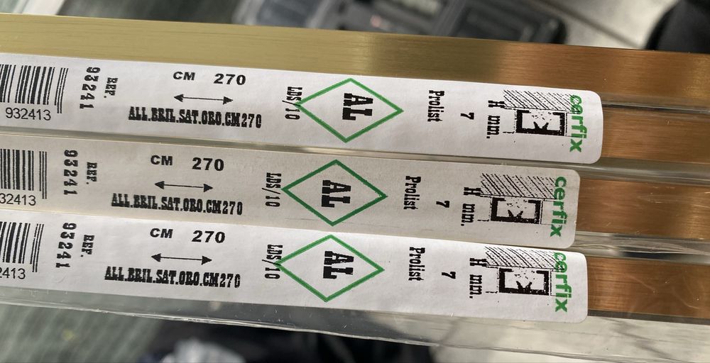Listwa dekor x4 złota ozdobna profil metalowy pasek panel cerfix 93241