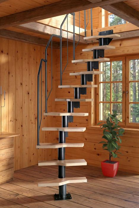 PROMO!Schody młynarskie DOLLE ATHENA / Black do 276 cm