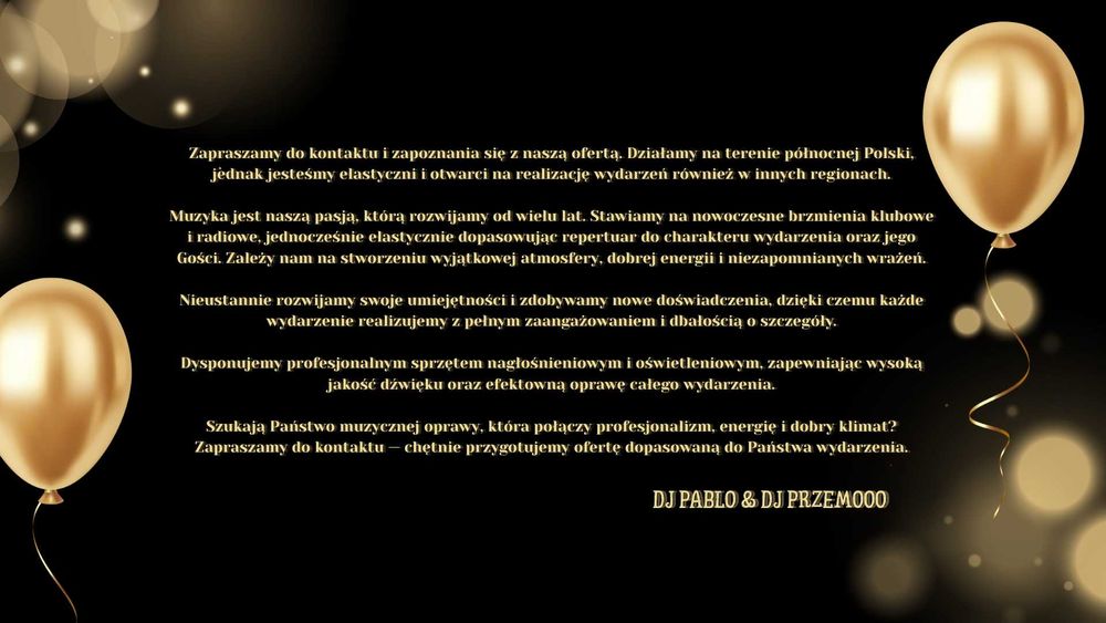 DJ PABLO & DJ PRZEMOOO – DJ na Twoją Imprezę | Grudziądz i okolice