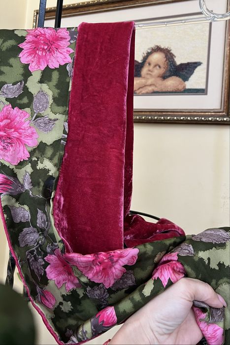 Колекція шовкових оксамитових шаликів вінтаж