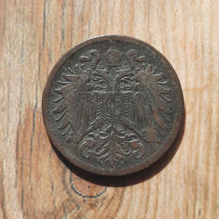 Moneta 2 Heller 1897 rok Austria