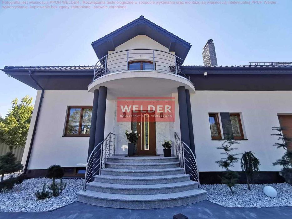 Balustrada Barierka Balkon nierdzewna Harfa Szklana Portfenetr