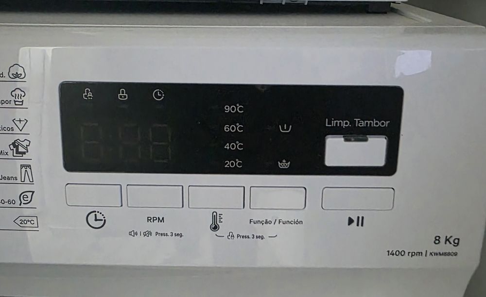 Maquina Lavar Roupa Kunft (8kg) 1400 RPM (Como Nova)