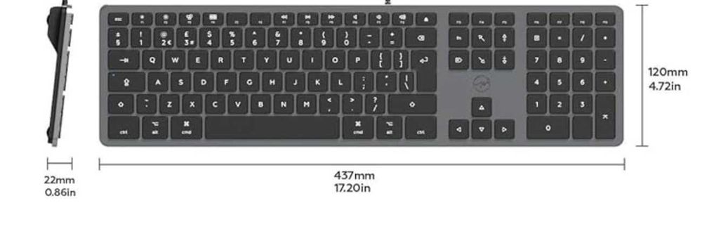 Teclado Mobility Lab QWERTY (Inglês) – Como Novo