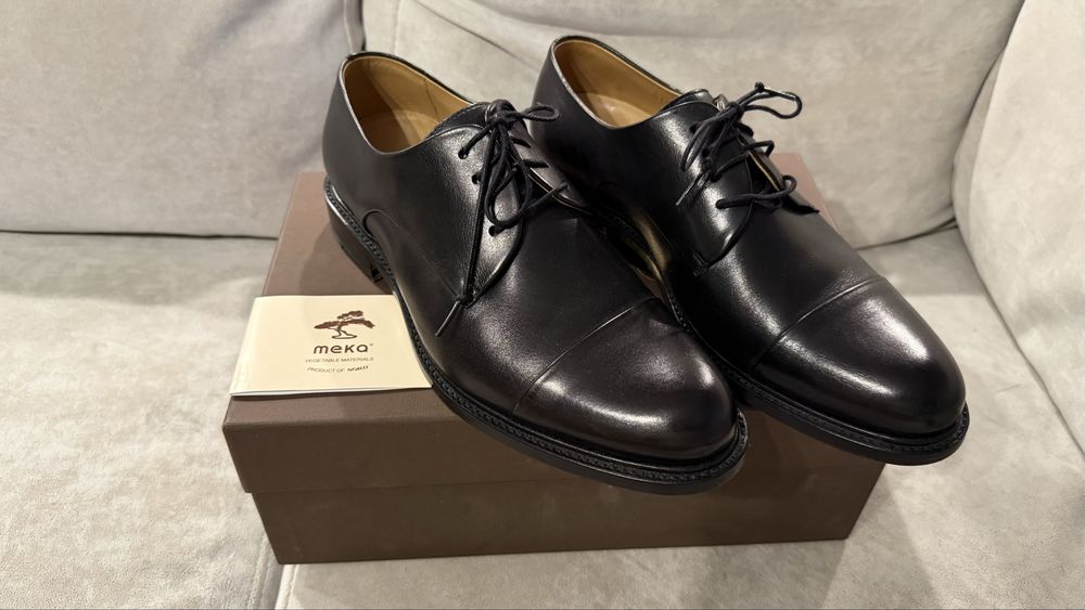 Meka buty rozmiar 42 ręcznie robione nowe do garnituru