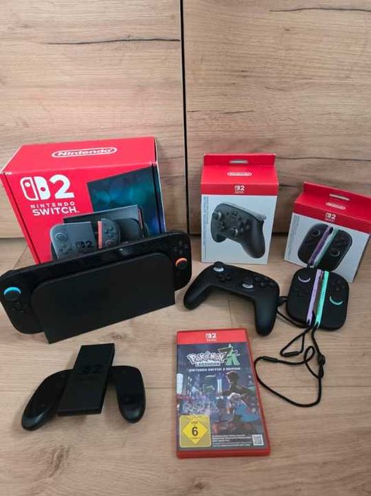 Nintendo switch 2 MEGA Zestaw Wszystko Dział SPRAWNE nie ma rysek ani problemów ze szkłem na ekranie WRAZ Z GRAMI