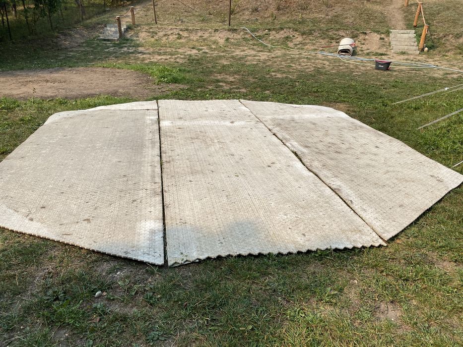 Podkład, izolacja pod namiot, basen glamping