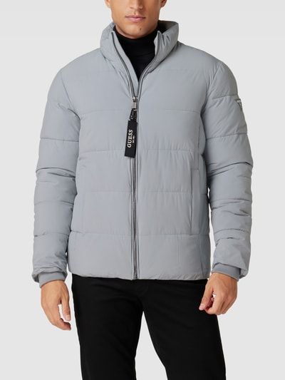 Kurtka pikowana jasnoszara bez kaptura Guess XL
