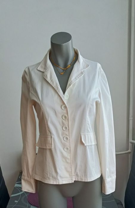 Biały żakiet, marynarka damska rozmiar 36/38 marki Emotion made in Ita