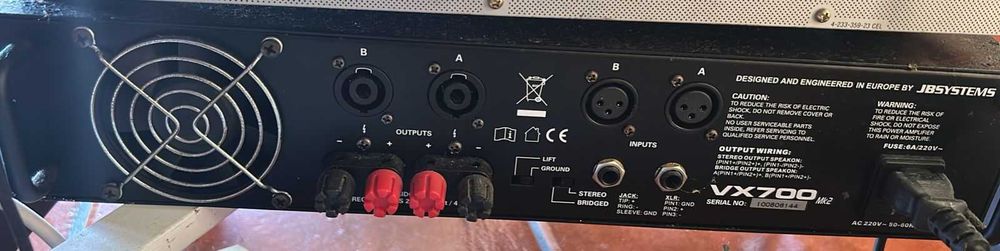 Amplificador Jb System VX700 MK2 Funcionando.