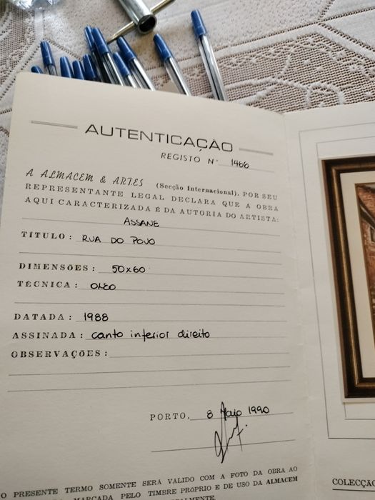 Quadro com certificado