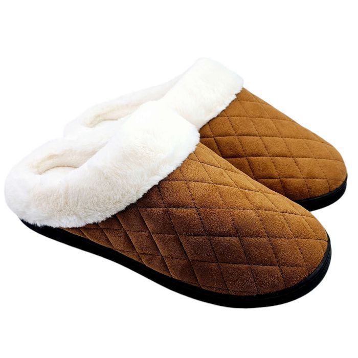 Kapcie na zimę z futerkiem Antypoślizgowe Memory Foam 44 Mishansha