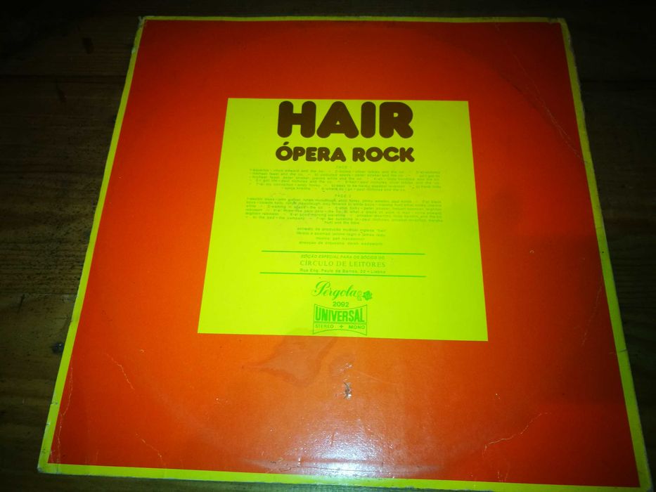 VARIOS - Hair Ópera Rock - (Ed PORT - CIRCULO DE LEITORES - 1975) LP
