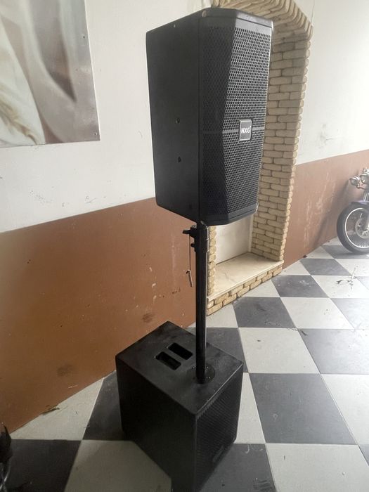 Sistema de som Alta qualidade P.A coluna e subwoof +pedestal para micr