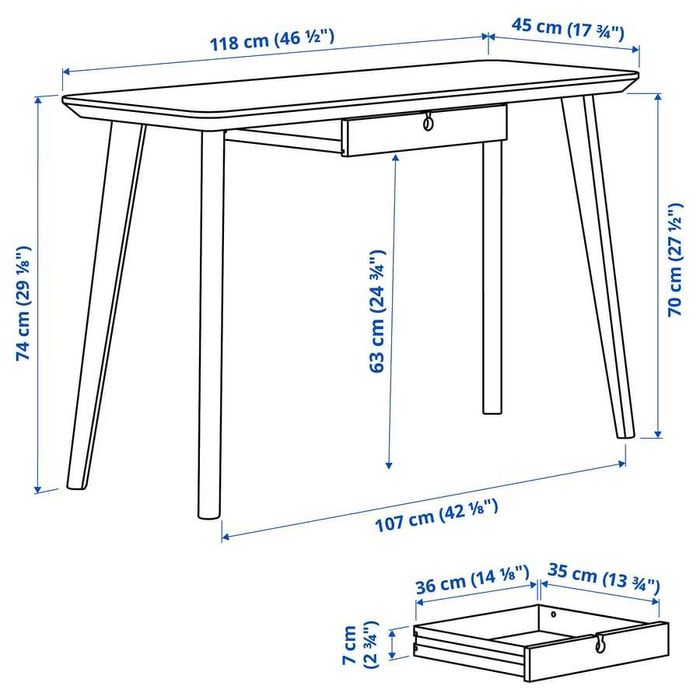 IKEA Lisabo Secretária / Mesa MRP €169  + cabelo de escritório grátis