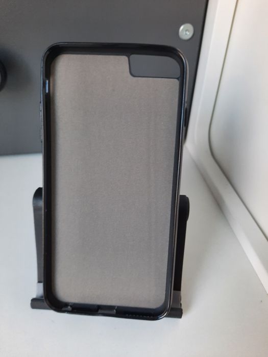 Etui na IPhone 6 plus z mikrofibrą,  z miejscem na kartki płecki skóra