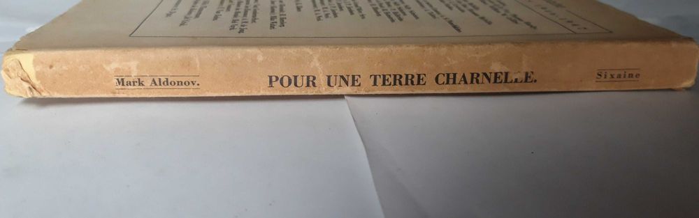 Livro- Ref CxC - Mark Aldanov - Pour Une Terre Charnelle