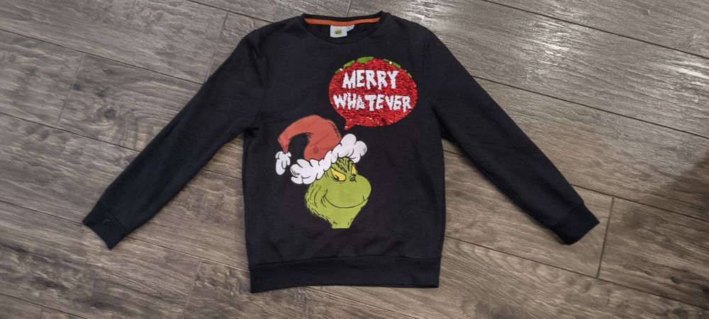 Bluza świąteczna Grinch cekiny r. S