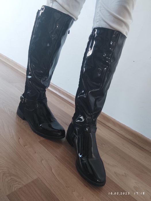 Kozaki damskie na zamek ocieplane