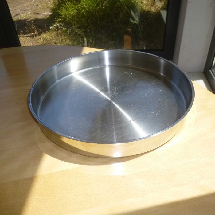 Tabuleiro p/forno, aço inoxidável Ø 37 cm