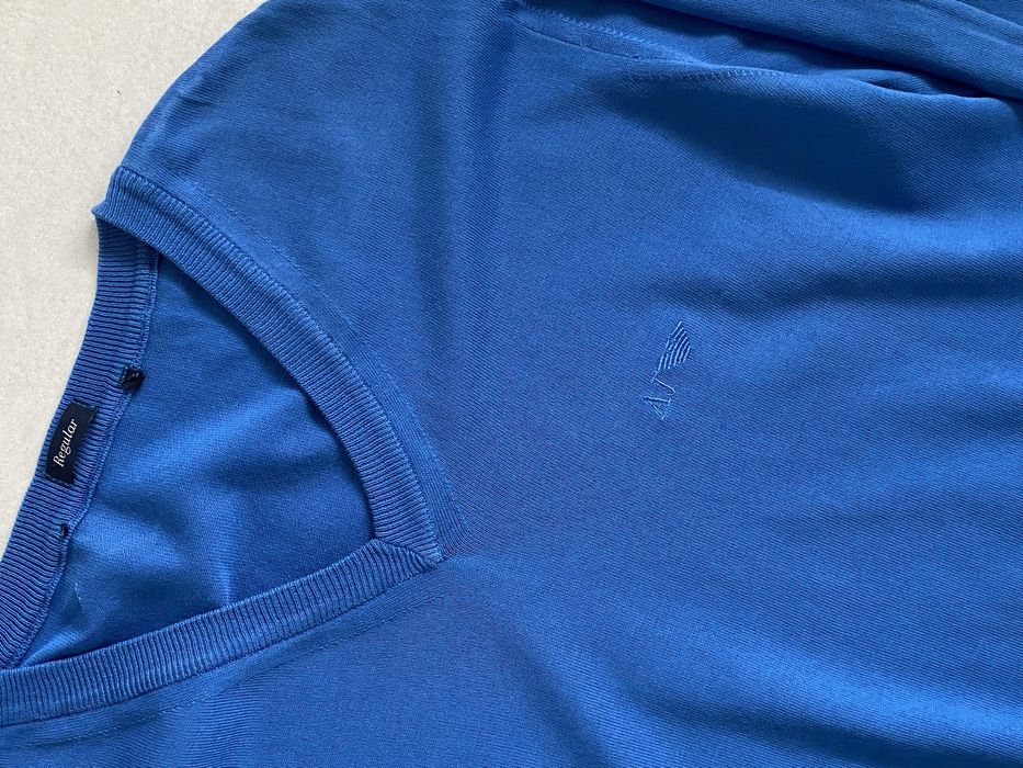 Armani Jeans bawełna męski sweter M niebieski W28WJ