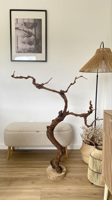 Escultura em Videira Natural – Peça Única (Tratamento Natural)