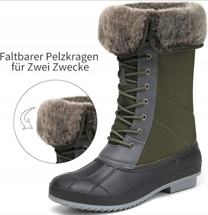 Śniegowce, ocieplane kalosze