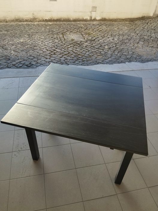 Mesa de Jantar Extensível Pequena Madeira Castanho Escuro IKEA