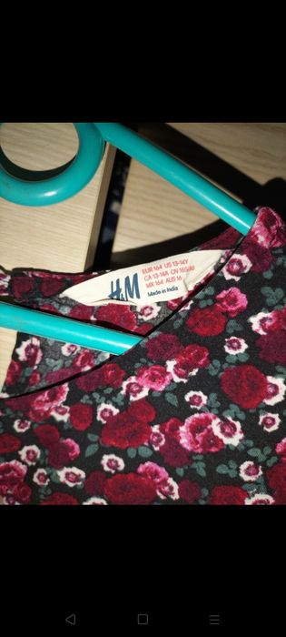Sukienka dziewczęca H&M z motywem kwiatowym kwiatowym