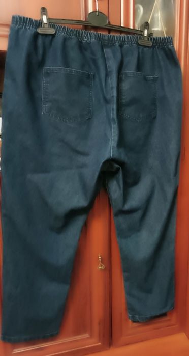 Джинси капрі бріджі шорти дуже великі темно сині р.62-64-66