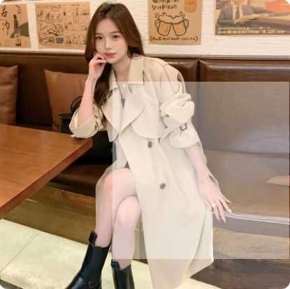 Жіночий тренч середньої довжини з вишуканим виглядом