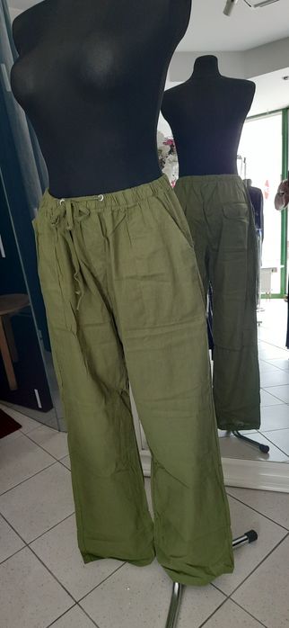 Spodnie nowe'  letnie' bawełniane.  Kolor khaki.