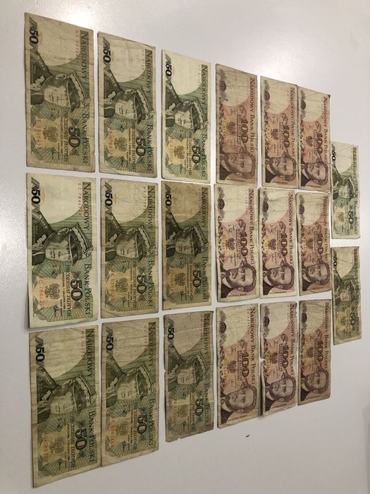 Banknoty 100zł i 50zł Prl.