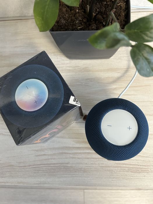 Apple HomePod mini, синій — стан нового + підставка у подарунок