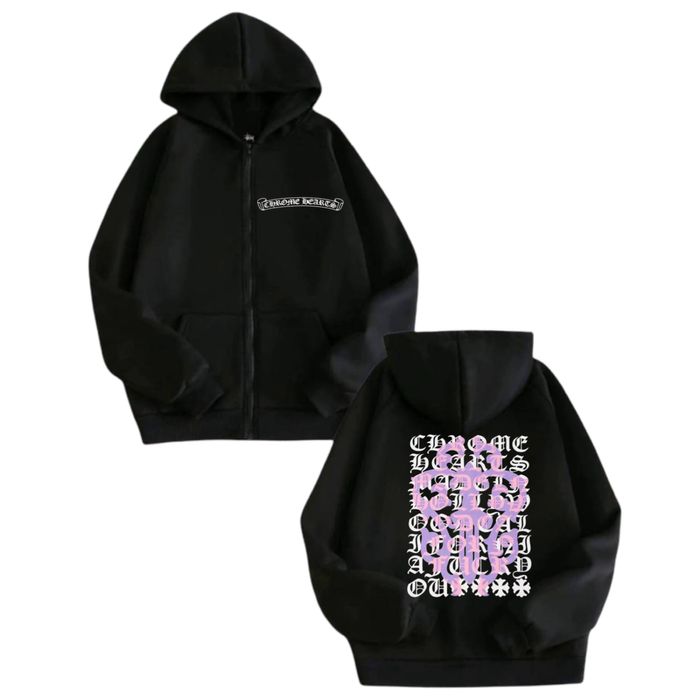 Зип-Худи Chrome Hearts Logo унисекс Хром Хартс с крестами кофта New