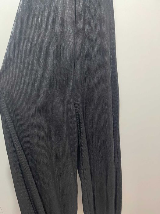 Macacão Plissado Zara Black Halter Neck Jumpsuit M