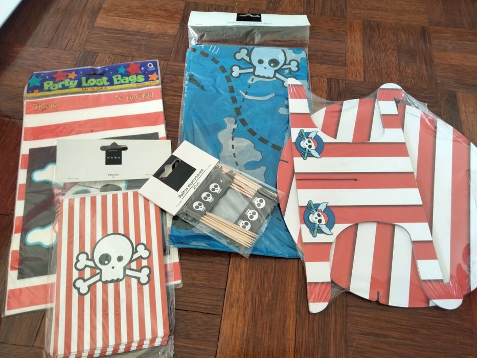 Conjunto festa de aniversário dos piratas