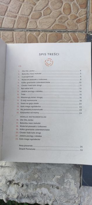 Książka śpiewnik z wartościową muzyką dla dzieci  pomelody