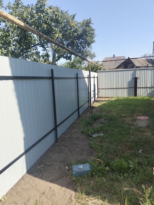 Заборы из профнастил установка , калитка,поднавес, навес